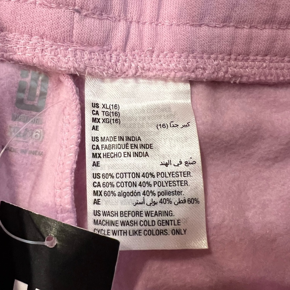 NWT Ideology Girl's Fleece Sweatpants- Pink Lavender XL - Picture 6 of 8